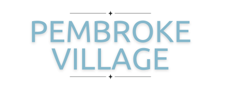 The image displays the words "Pembroke Village" in a stylized font.